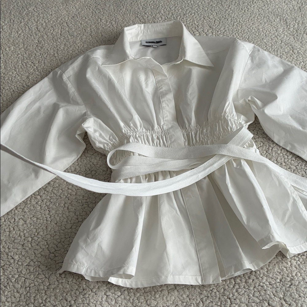 Saint Art Yvonne ruched tie blouse XS - Picture 10 of 16